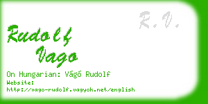 rudolf vago business card